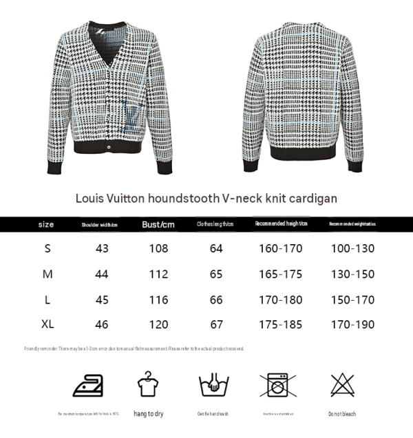 Louis Vuitton Textured Plaid Cardigan- Multicolor (1) Louis Vuitton Textured Plaid Cardigan- Multicolor