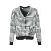 Louis Vuitton Textured Plaid Cardigan- Multicolor (8) Louis Vuitton Textured Plaid Cardigan- Multicolor