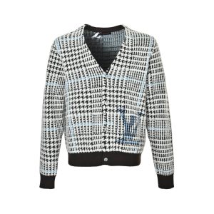 Louis Vuitton Textured Plaid Cardigan- Multicolor (8) Louis Vuitton Textured Plaid Cardigan- Multicolor