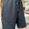 Louis Vuitton Upside Down Logo Sweatshorts- Black (1) Louis Vuitton Upside Down Logo Sweatshorts- Black