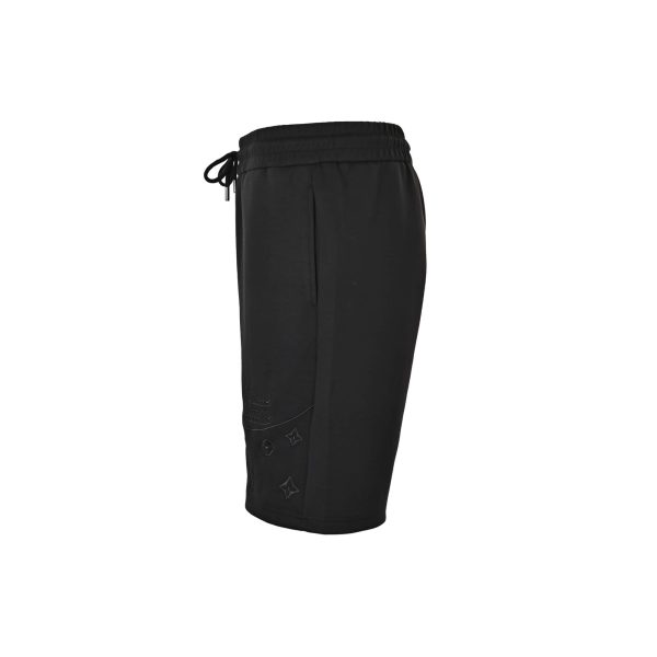 Louis Vuitton Upside Down Logo Sweatshorts- Black (10) Louis Vuitton Upside Down Logo Sweatshorts- Black