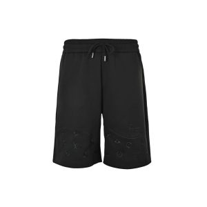 Louis Vuitton Upside Down Logo Sweatshorts- Black (11) Louis Vuitton Upside Down Logo Sweatshorts- Black