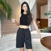 Louis Vuitton Upside Down Logo Sweatshorts- Black (3) Louis Vuitton Upside Down Logo Sweatshorts- Black