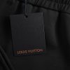 Louis Vuitton Upside Down Logo Sweatshorts- Black (4) Louis Vuitton Upside Down Logo Sweatshorts- Black