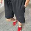Louis Vuitton Upside Down Logo Sweatshorts- Black (5) Louis Vuitton Upside Down Logo Sweatshorts- Black