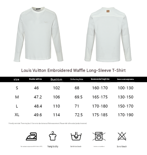 Louis Vuitton Waffle Long-Sleeved Outdoor T-Shirt- White