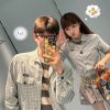 Miu Miu Checked Technical Fabric Blouson Jacket- Light Blue (1) Miu Miu Checked Technical Fabric Blouson Jacket- Light Blue