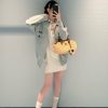 Miu Miu Checked Technical Fabric Blouson Jacket- Light Blue (3) Miu Miu Checked Technical Fabric Blouson Jacket- Light Blue