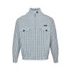 Miu Miu Checked Technical Fabric Blouson Jacket- Light Blue (9) Miu Miu Checked Technical Fabric Blouson Jacket- Light Blue