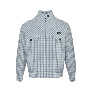 Miu Miu Checked Technical Fabric Blouson Jacket- Light Blue (9) Miu Miu Checked Technical Fabric Blouson Jacket- Light Blue