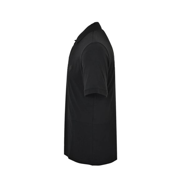 Moncler Logo Patch Cotton Piquet Polo Shirt- Black