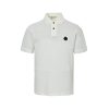 Moncler Logo Patch Cotton Piquet Polo Shirt- white