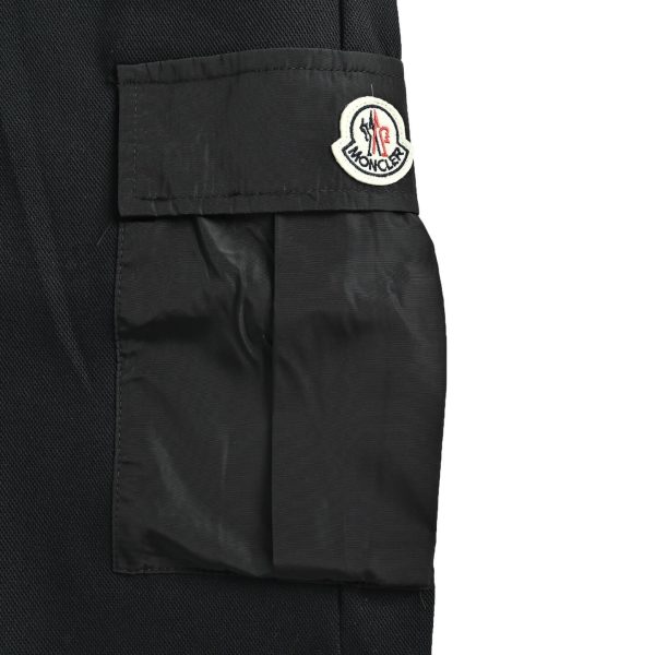 Moncler Nylon-Pocket Cargo Sweat Shorts- black