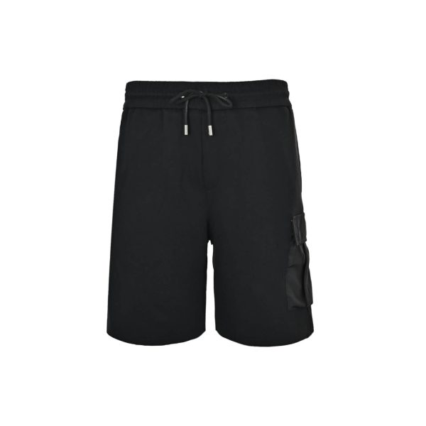 Moncler Nylon-Pocket Cargo Sweat Shorts- black