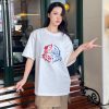 Moncler Paint-Splatter Logo T-Shirt- white