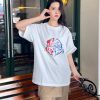 Moncler Paint-Splatter Logo T-Shirt- white