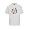 Moncler Paint-Splatter Logo T-Shirt- white