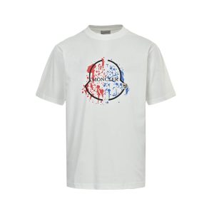 Moncler Paint-Splatter Logo T-Shirt- white (8) Moncler Paint-Splatter Logo T-Shirt- white