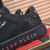 Philipp Plein Cursive Embroidered Suede Low-Top Sneaker – Black