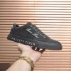 Philipp Plein Cursive Embroidered Suede Low-Top Sneaker – Black