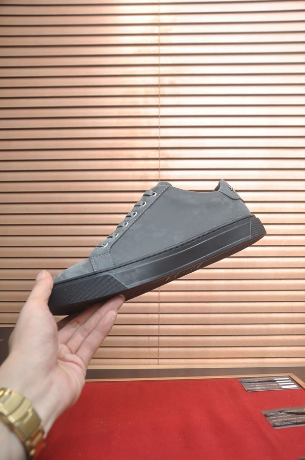 Philipp Plein Cursive Embroidered Suede Low-Top Sneaker – Grey (1) Philipp Plein Cursive Embroidered Suede Low-Top Sneaker – Grey