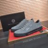 Philipp Plein Cursive Embroidered Suede Low-Top Sneaker – Grey (4) Philipp Plein Cursive Embroidered Suede Low-Top Sneaker – Grey