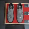 Philipp Plein Cursive Embroidered Suede Low-Top Sneaker – Grey (8) Philipp Plein Cursive Embroidered Suede Low-Top Sneaker – Grey