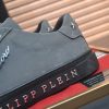 Philipp Plein Cursive Embroidered Suede Low-Top Sneaker – Grey (9) Philipp Plein Cursive Embroidered Suede Low-Top Sneaker – Grey