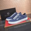 Philipp Plein Cursive Embroidered Suede Low-Top Sneaker – Navy Blue (1) Philipp Plein Cursive Embroidered Suede Low-Top Sneaker – Navy Blue