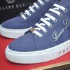 Philipp Plein Cursive Embroidered Suede Low-Top Sneaker – Navy Blue (7) Philipp Plein Cursive Embroidered Suede Low-Top Sneaker – Navy Blue