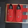 Philipp Plein Cursive Embroidered Suede Low-Top Sneaker – Red (5) Philipp Plein Cursive Embroidered Suede Low-Top Sneaker – Red