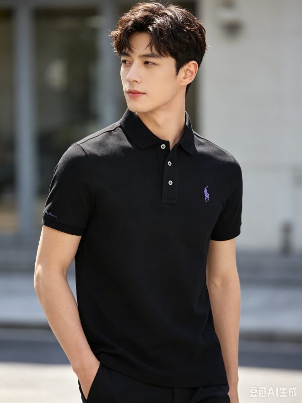 Polo Ralph Lauren short-sleeve polo shirt- Black
