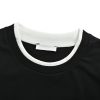 Prada Cotton T-Shirt with Layered Details- Black