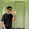 Prada Cotton T-Shirt with Layered Details- Black