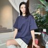 Prada Cotton T-Shirt with Layered Details- Blue