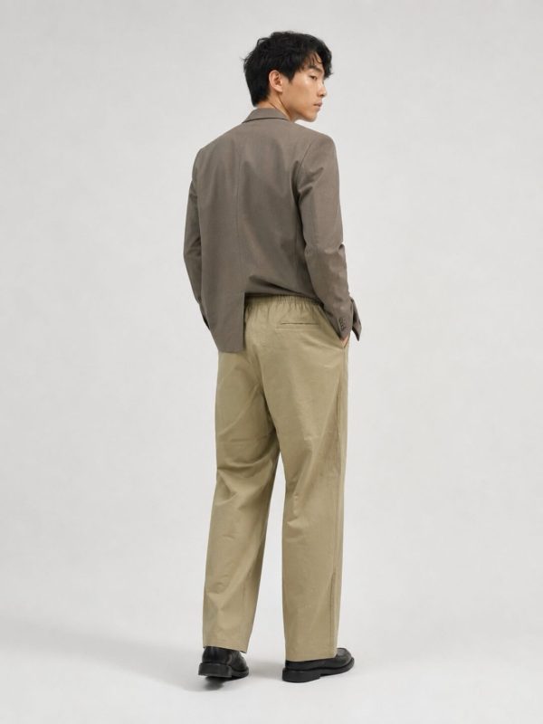 Prada Cotton Twill Elasticated Trouser- Beige