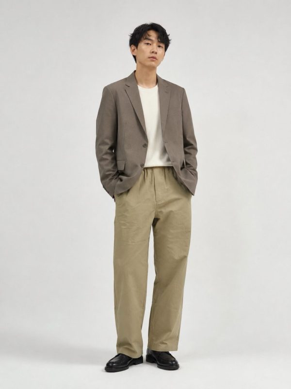 Prada Cotton Twill Elasticated Trouser- Beige