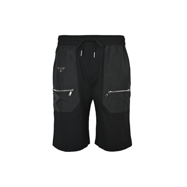 Prada Cotton and Re-Nylon Cargo Shorts- Black