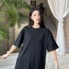 Prada Logo-Embroidered Cotton T-Shirt- Black