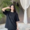 Prada Logo-Embroidered Cotton T-Shirt- Black