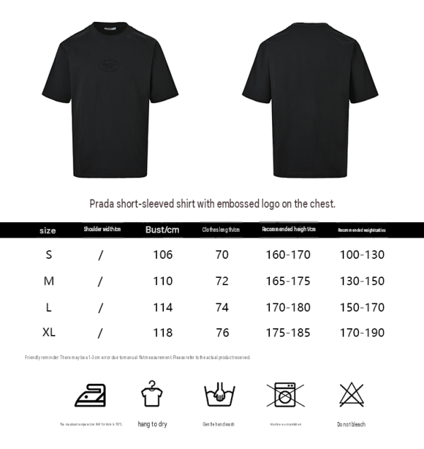 Prada Logo-Embroidered Cotton T-Shirt- White