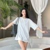 Prada Logo-Embroidered Cotton T-Shirt- White