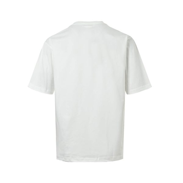 Prada Logo-Embroidered Cotton T-Shirt- White