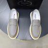 Prada Pebbled Leather Hybrid Loafer – Grey