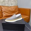 Prada Pebbled Leather Hybrid Loafer – Grey