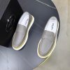 Prada Pebbled Leather Hybrid Loafer – Grey