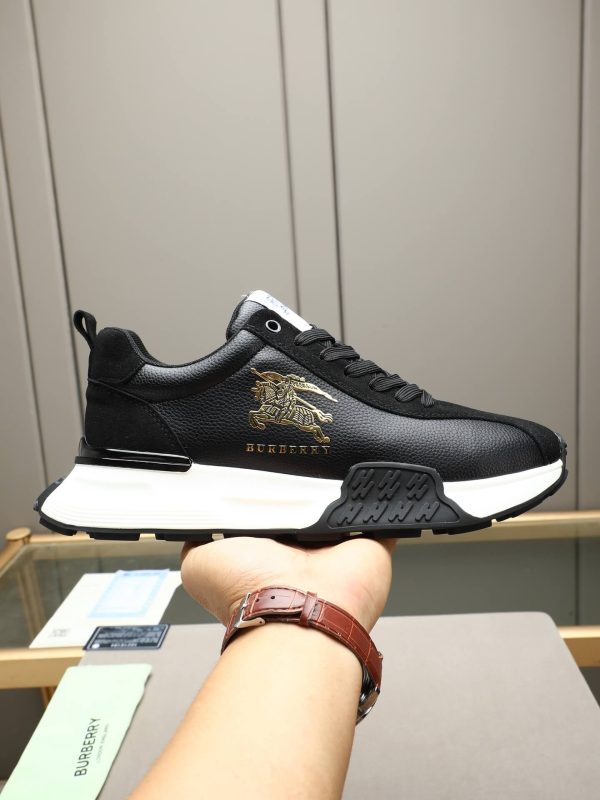 Burberry Equestrian Knight Low-Top Sneaker in Black (1) Burberry Equestrian Knight Low-Top Sneaker in Black