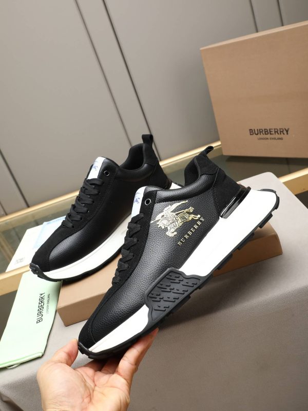 Burberry Equestrian Knight Low-Top Sneaker in Black (6) Burberry Equestrian Knight Low-Top Sneaker in Black