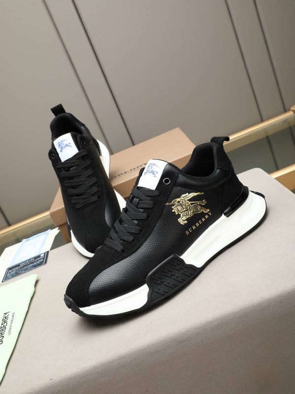 Burberry Equestrian Knight Low-Top Sneaker in Black (9) Burberry Equestrian Knight Low-Top Sneaker in Black