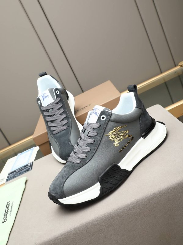 Burberry Equestrian Knight Low-Top Sneaker in Grey